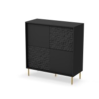 Комод Halmar Bullet km-2 81x40 см чорний, золотий (V-PL-B