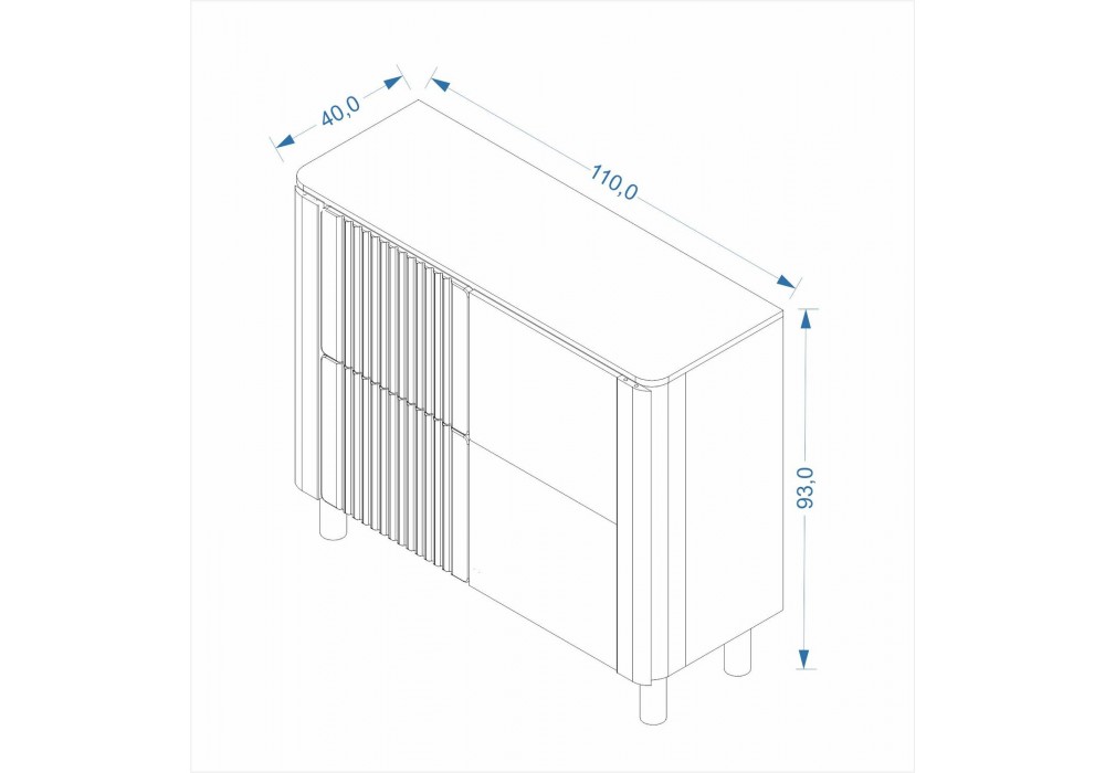 Комод Halmar Arango KM-2 110x40 см дуб хікора (V-PL-ARANGO-KM-2)