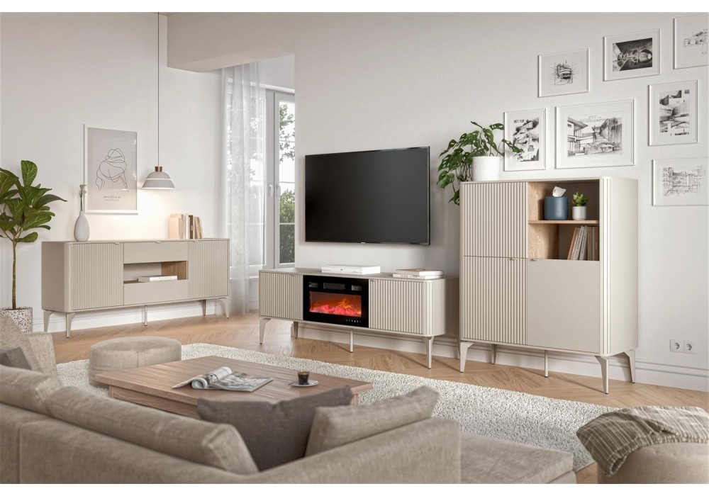 Комод Halmar Beluci KM-1 160x40 см кашемір (V-PL-BELUCI-KM-1)