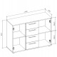 Комод Halmar Formo KOMODA-KM-2-ARTISAN/BIAŁY 40 - 116 см білий, дуб артизан (V-UA-FORMO-KOMODA-KM-2-ARTISAN/BIAŁY)