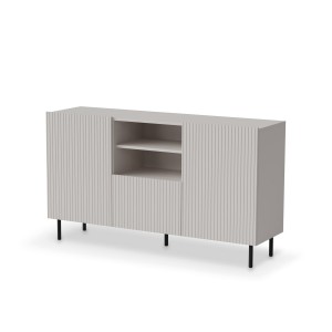 Комод Halmar Paxos KM-1 150x40 см кашемір, чорний (V-PL-P