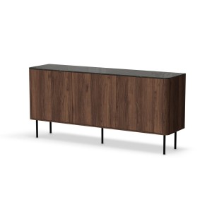 Комод Halmar Solano KM-1 160x40 см чорний, горіх (V-PL-SO