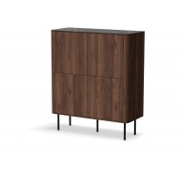 Комод Halmar Solano KM-2 100x40 см чорний, горіх (V-PL-SO
