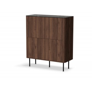 Комод Halmar Solano KM-2 100x40 см чорний, горіх (V-PL-SO
