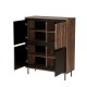 Комод Halmar Swing KM-2 102x40 см чорний, горіх (V-PL-SWING-KM-2)