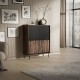 Комод Halmar Swing KM-2 102x40 см чорний, горіх (V-PL-SWING-KM-2)