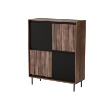 Комод Halmar Swing KM-2 102x40 см чорний, горіх (V-PL-SWI