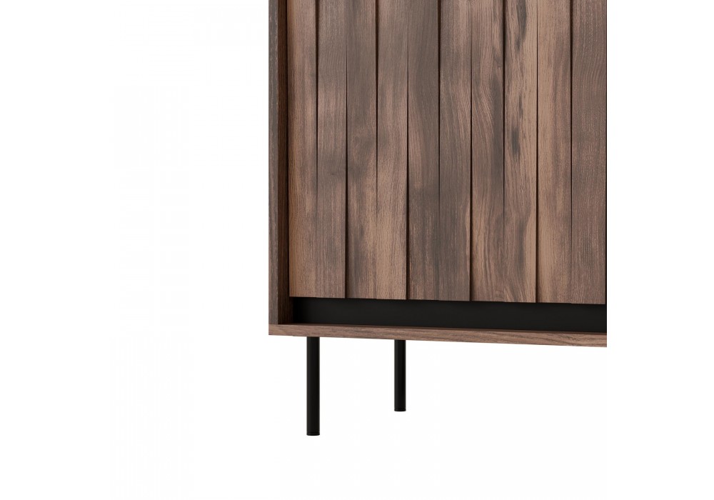 Комод Halmar Swing KM-2 102x40 см чорний, горіх (V-PL-SWING-KM-2)