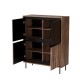 Комод Halmar Swing KM-2 102x40 см чорний, горіх (V-PL-SWING-KM-2)