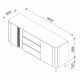 Комод Halmar Tirante KM-1 160x40 см кашемір (V-PL-TIRANTE-KM-1)