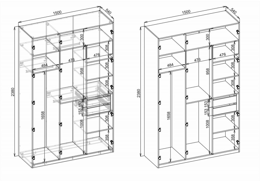 Шафа Halmar Formo Корпус-K7 150x54 см білий (V-UA-FORMO-KORPUS-K7-BIAŁY)
