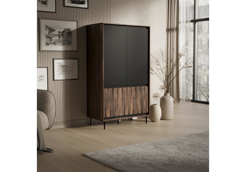 Шафа Halmar Swing S-1 102x55 см горіх, чорний (V-PL-SWING-S-1)