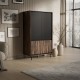 Шафа Halmar Swing S-1 102x55 см горіх, чорний (V-PL-SWING-S-1)