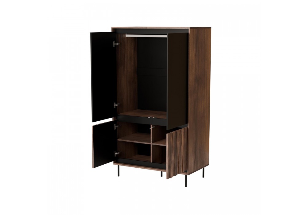 Шафа Halmar Swing S-1 102x55 см горіх, чорний (V-PL-SWING-S-1)