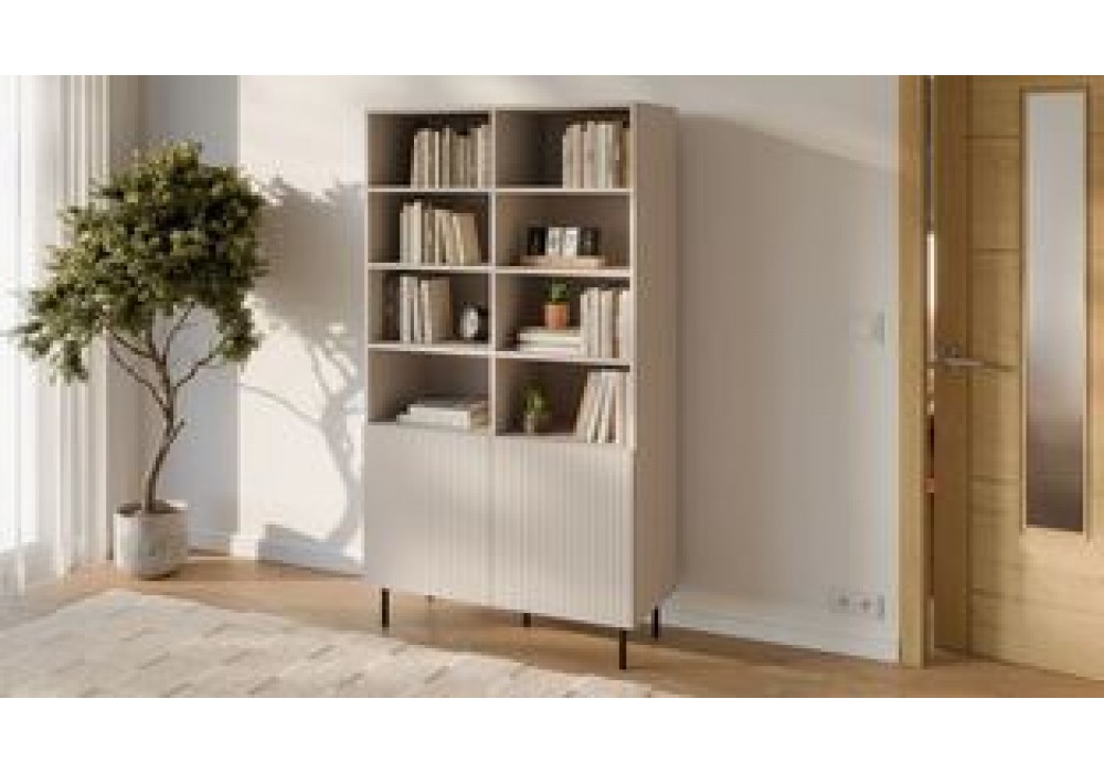 Стеллаж Halmar Paxos REG-1 100x40 см кашемир, чёрный (V-PL-PAXOS-REG-1)