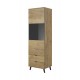 Витрина Halmar Nest W-2 60x45 см чёрный, дуб лефкас, дуб (все оттенки) (V-PL-NEST-W-2)