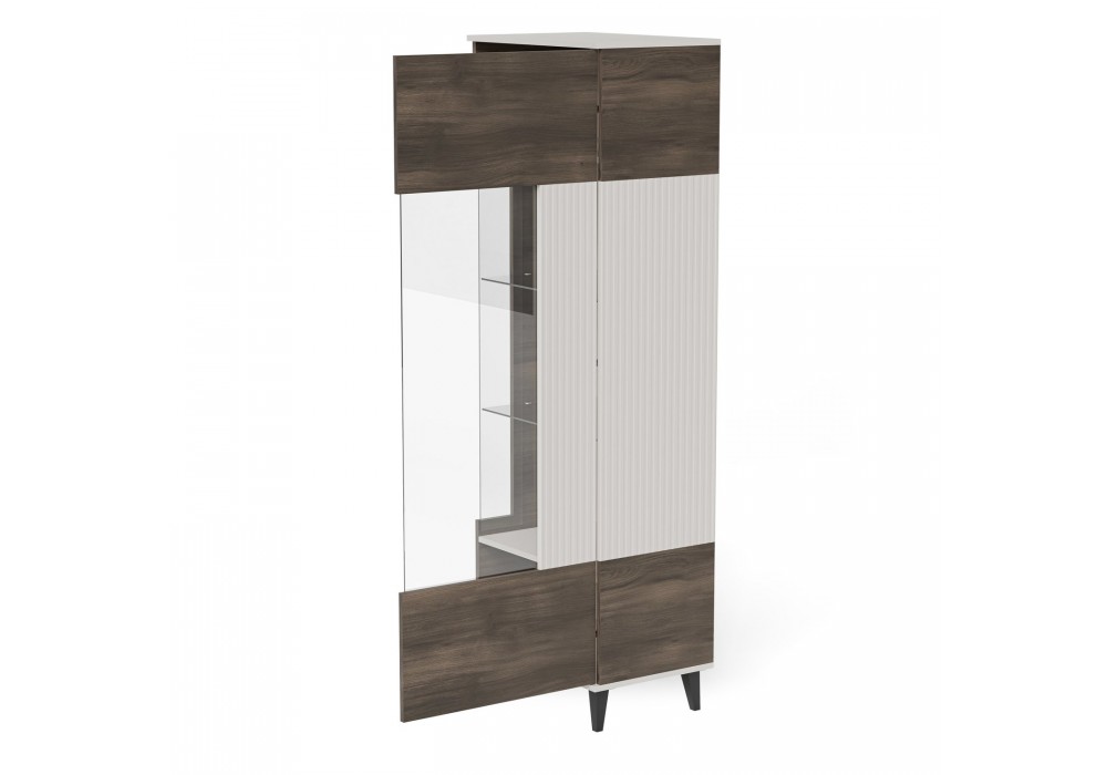 Вітрина Halmar Random 2 2 W-1 60x40 см горіх, кашемір (V-PL-RANDOM_2-W-1)