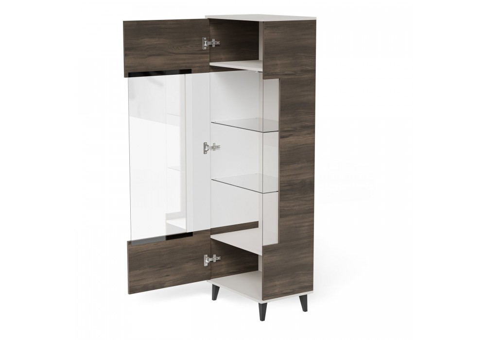 Вітрина Halmar Random 2 2 W-1 60x40 см горіх, кашемір (V-PL-RANDOM_2-W-1)