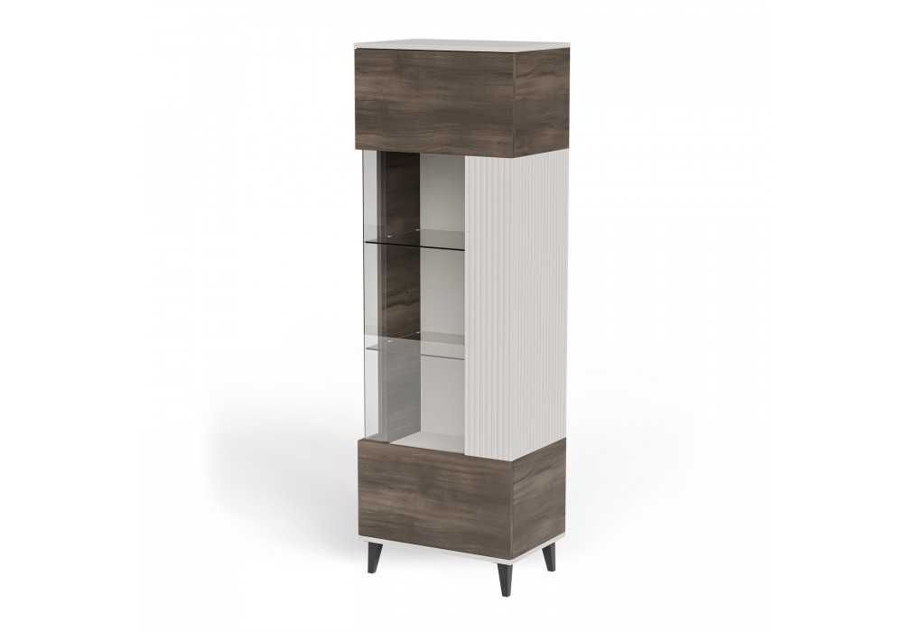 Вітрина Halmar Random 2 2 W-1 60x40 см горіх, кашемір (V-PL-RANDOM_2-W-1)