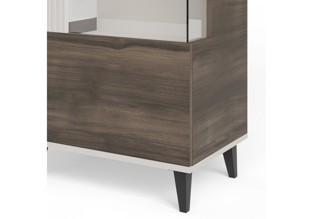 Вітрина Halmar Random 2 2 W-1 60x40 см горіх, кашемір (V-PL-RANDOM_2-W-1)