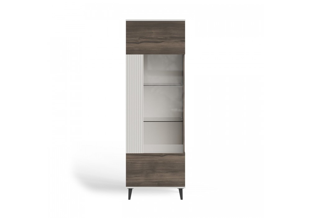 Вітрина Halmar Random 2 2 W-1 60x40 см горіх, кашемір (V-PL-RANDOM_2-W-1)