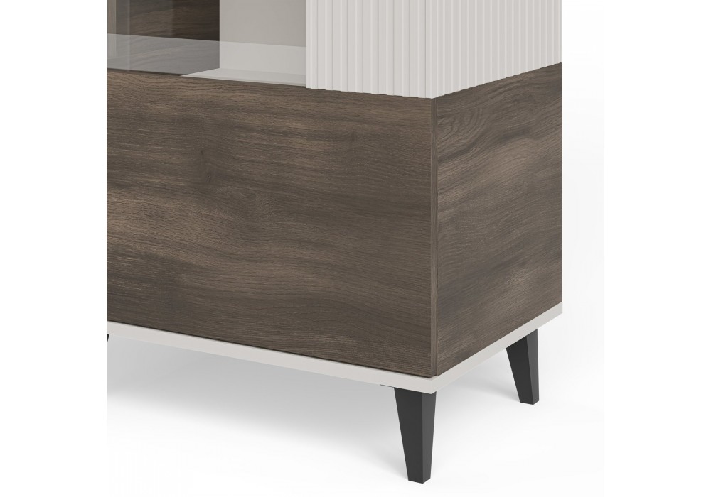 Вітрина Halmar Random 2 2 W-1 60x40 см горіх, кашемір (V-PL-RANDOM_2-W-1)