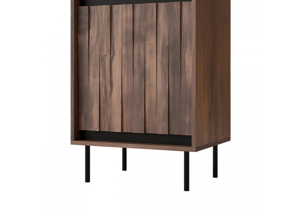 Вітрина Halmar Swing W-1 53x40 см горіх, чорний (V-PL-SWING-W-1)