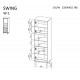 Вітрина Halmar Swing W-1 53x40 см горіх, чорний (V-PL-SWING-W-1)