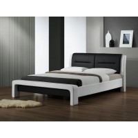 Ліжко односпальне Halmar Cassandra 120x200 см чорна, біла