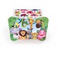 Ліжко для дітей з матрацом Halmar Happy jungle 145x76 см різнокольоровий, білий (V-PL-HAPPY_JUNGLE-LOZ)
