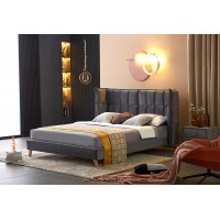 Ліжко двоспальне Halmar Scandino 160x200 см сіра (V-CH-SC