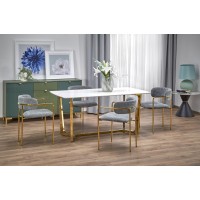 Кухонный стол Halmar Clemente 160x90 см белый, золотой (V