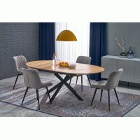Кухонний стіл розкладний Halmar Acord 120-200x120 см сіри