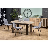 Кухонний стіл розкладний Bagio 120-160x80 см дуб, чорний 