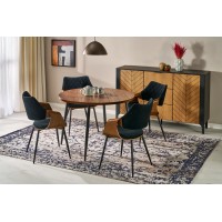 Кухонний стіл Barry 105x105 см орех, чёрный (V-CH-BARRY-S