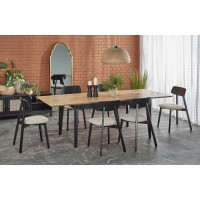 Кухонний стіл розкладний Edmondo 160-240x90 см дуб, чорни