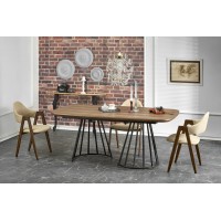 Стіл обідній Halmar Everton 180-200x100 см горіх, чорний 
