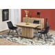 Обідній стіл Halmar Lamello 130-180x80 см дуб артисан, чорний (V-PL-LAMELLO-ST)
