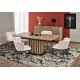 Обідній стіл Halmar Lamello 130-180x80 см дуб артисан, чорний (V-PL-LAMELLO-ST)