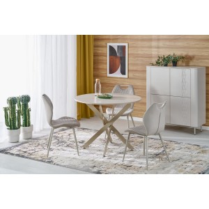 Обідній стіл Halmar EDGAR круглий 100x100 см кашемір (V-C