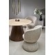 Обідній стіл Halmar PIREUS круглий 120x120 см травертин / горіх (V-CH-PIREUS-ST)