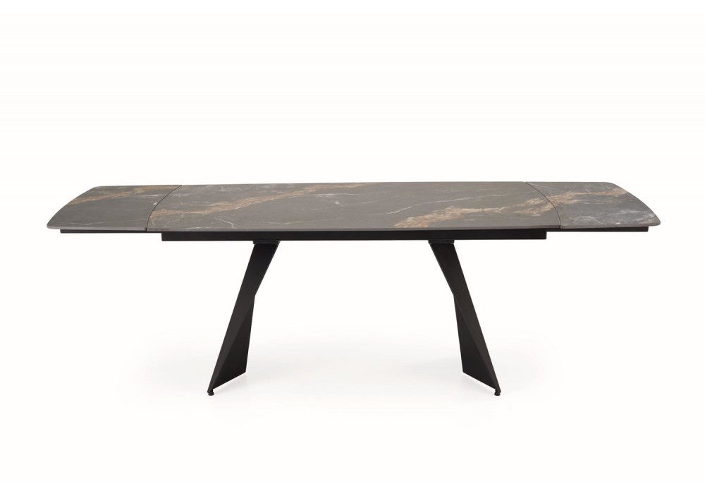 Обідній стіл розкладний Halmar ARMANI 165 - 241x90 см чорний мармур / чорний (V-CH-ARMANI-ST-CZARNY)
