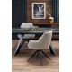Обідній стіл розкладний Halmar ARMANI 165 - 241x90 см чорний мармур / чорний (V-CH-ARMANI-ST-CZARNY)