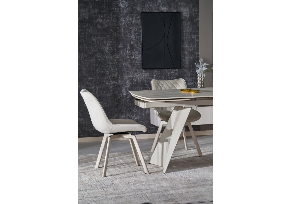 Обідній стіл розкладний Halmar ARMANI 165 - 241x90 см травертин / кашемір (V-CH-ARMANI-ST-TRAWERTYN)