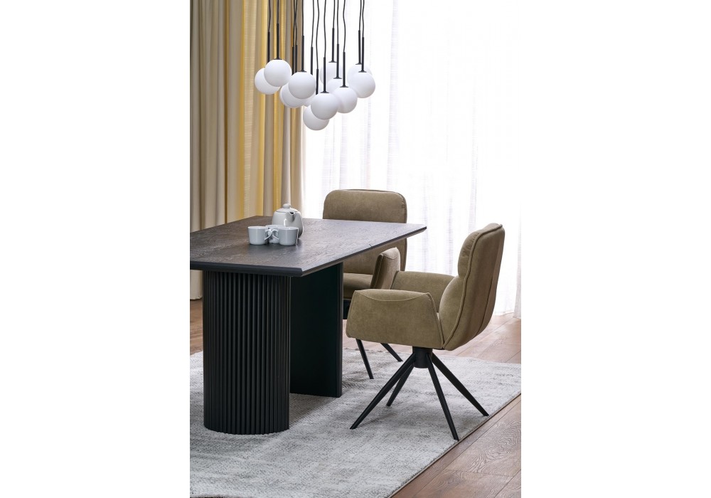 Обідній стіл розкладний Halmar BOLERO 160-250x90 см чорний (V-PL-BOLERO-ST)