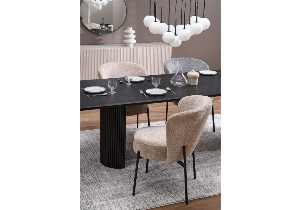 Обідній стіл розкладний Halmar BOLERO 160-250x90 см чорний (V-PL-BOLERO-ST)