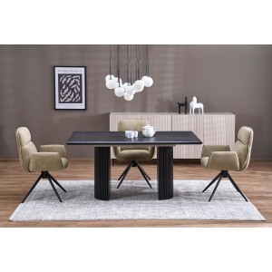 Обідній стіл розкладний Halmar BOLERO 160-250x90 см чорни