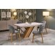 Обідній стіл розкладний Halmar BRANDON 160-200x90 см кашемір / dąb, brąz (V-PL-BRANDON-ST-KASZMIR/CREMONA)