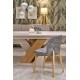 Обідній стіл розкладний Halmar BRANDON 160-200x90 см кашемір / dąb, brąz (V-PL-BRANDON-ST-KASZMIR/CREMONA)