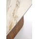 Обідній стіл розкладний Halmar FLAVOR 200 - 300x100 см бежевий мармур / горіх (V-CH-FLAVOR-ST-BIAŁY)